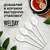  Ложка чайная одноразовая пластиковая 125 мм, белая, комплект 100 шт., welday, 607829 | Ложки и размешиватели одноразовые