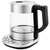  Чайник kitfort кт-648, 1 л, 2200 вт, закрытый нагревательный элемент, терморегулятор, стекло, серебристый | Чайники
