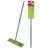  Швабра с флаундером 40 см, телескопический черенок 130 см, еврорезьба, моп микрофибра (тип к), york "classic", 81080 | Швабры для пола
