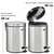  Ведро-контейнер для мусора (урна) с педалью laima "classic", 5 л, зеркальное, нержавеющая сталь, со съемным внутренним ведром, 232260 | Контейнеры и ведра для мусора