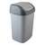  Ведро-контейнер 14 л с качающейся крышкой, для мусора, подвесное, 42х27х21 см, серый/графит, 327, 433270065 | Контейнеры и ведра для мусора