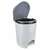  Ведро-контейнер 11 л, с крышкой и педалью, для мусора, 33х26х27 см, серое, idea, м2891 | Контейнеры и ведра для мусора