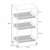  Этажерка "ладья-34кс" офисно-бытовая 3 яруса+столик, металл, белая, 44,5х30х84 см, э 357 б | Тележки офисно-бытовые