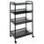  Этажерка "ладья-34кс" офисно-бытовая 3 яруса+столик, металл, черная, 44,5х30х84 см, э 357 ч | Тележки офисно-бытовые