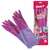  Перчатки многоразовые резиновые york "роза", хлопчатобумажное напыление, прочные, размер m (средний), розовые, вес 70 г, 92670 | Перчатки латексные, виниловые и резиновые