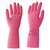  Перчатки латексные кщс, сверхпрочные, плотные, хлопковое напыление, размер 7,5-8 m, средний, красные, hq profiline, 73582 | Перчатки латексные, виниловые и резиновые