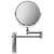  Зеркало настенное brabix, диаметр 17 см, двусторонее, с увеличением, нержавеющая сталь, выдвижное (петли), 607419 | Зеркала