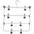  Вешалка-плечики качели, 4 секции, металлическая, с клипсами для юбок и брюк, brabix, 607472 | Вешалки-плечики