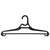 Вешалка-плечики р.46-48, пластик, плоская, перекладина, крючки для бретелей, черная, brabix, 601654 | Вешалки-плечики