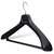  Вешалка-плечики, размер 50-52, пластик, анатомическая, перекладина, крючки для бретелей, черный, с041 | Вешалки-плечики