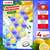  Туалетный блок шарики для унитаза освежитель, 4 блока по 50 г, "лимонная свежесть 3 в 1", аналог bref/бреф, laima, 608994 | Освежители для туалета