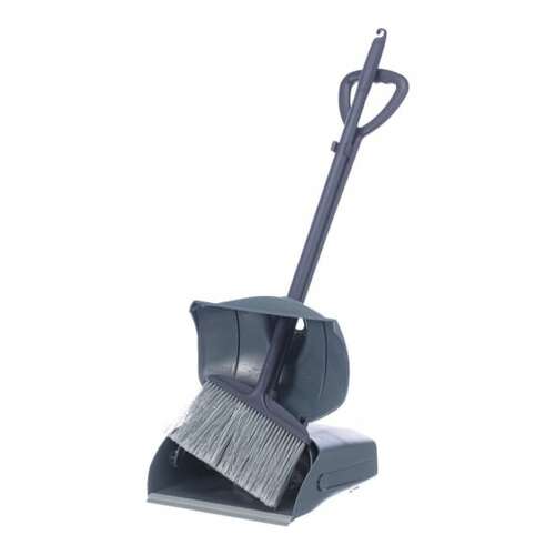  Совок-ловушка с щеткой 26 см черный nv nv-203b | Щетки и совки