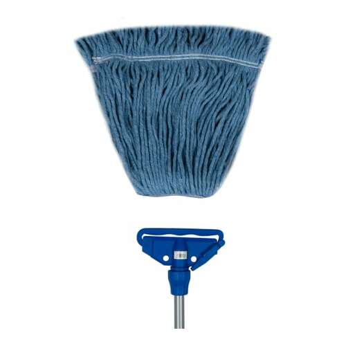  Швабра с мопом синяя nv хлопок-полиэстер 33 см nv-mop300b | Швабры