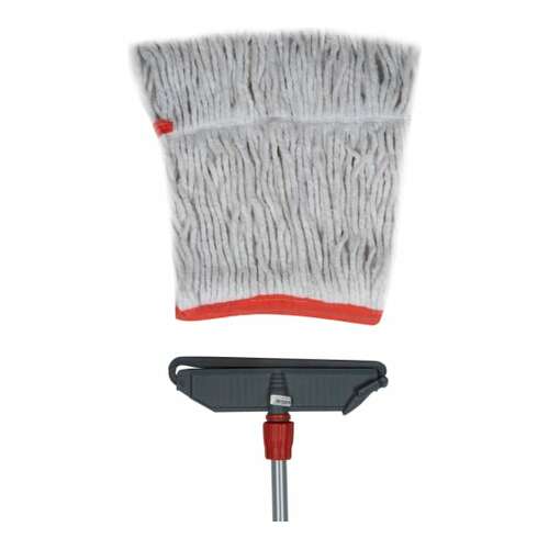  Швабра с мопом белая nv хлопок-полиэстер 36 см nv-mop3211 | Швабры