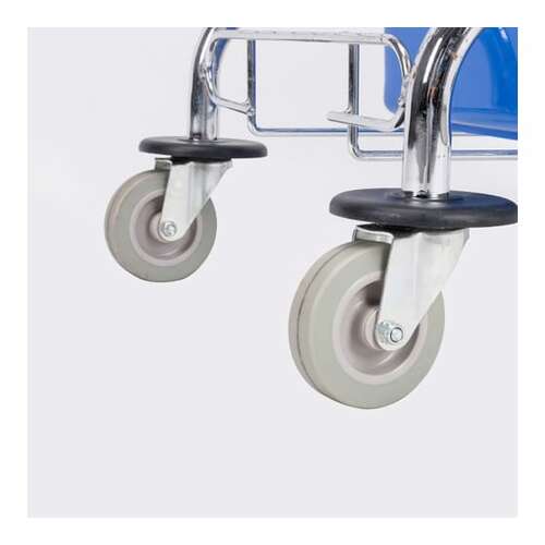  Одноведерная металлическая тележка с отжимом и корзинкой под химию nv 23 л nv-11123 | Одноведерные тележки