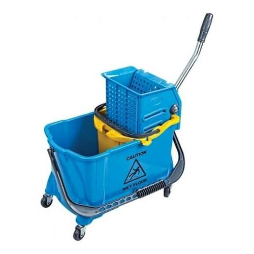  Ведро на колёсах с отжимом 24 л uctem-plas синее hts731-b | Ведра на колесах