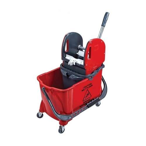  Ведро на колёсах с отжимом 24 л uctem-plas красное hts731-r | Ведра на колесах