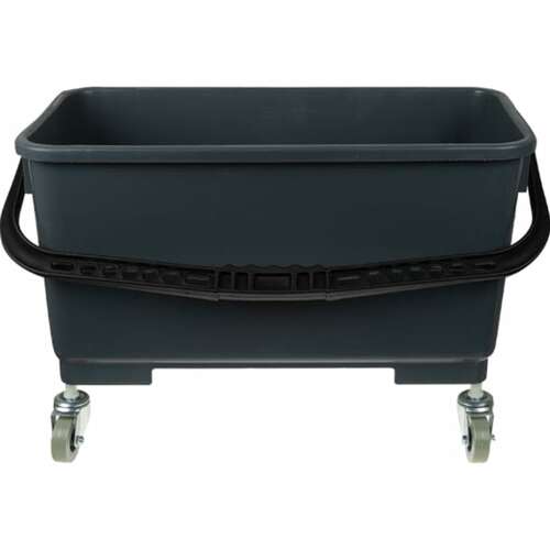  Ведро пластиковое на колесах для мойки окон 24 л baiyun серое af08401 | Ведра на колесах