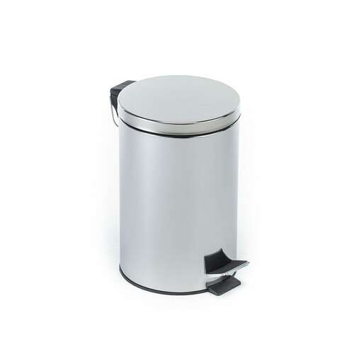 Урна мусорная с педалью nv 12 л хром nv-bin12l | Урны-пепельницы