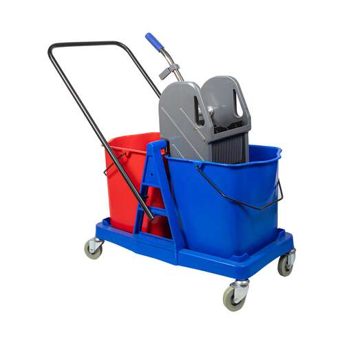  Тележка двухведерная пластиковая nv отжим 2х23л nv-11574 | Двухведерные тележки