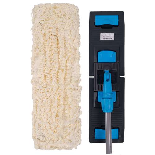 Nv швабра с плоским мопом хлопок 50см синяя nv-mop500c-b  Nv швабра с плоским мопом хлопок 50см синяя nv-mop500c-b | Швабры