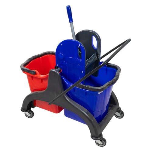  Nv тележка двухведерная, пластиковая, с отжимом, 2х25л | Уборочные тележки