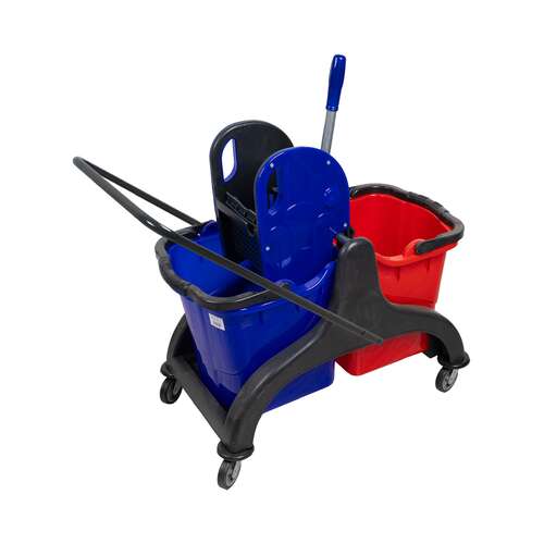  Nv тележка двухведерная, пластиковая, с отжимом, 2х25л | Уборочные тележки