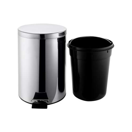  Урна мусорная с педалью nv 12 л хром nv-bin12l | Урны-пепельницы