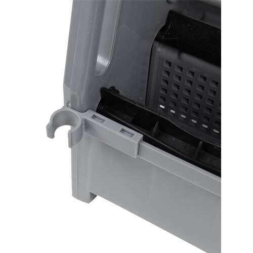  Одноведерная металлическая тележка с отжимом и корзинкой под химию nv 23 л nv-11123 | Одноведерные тележки