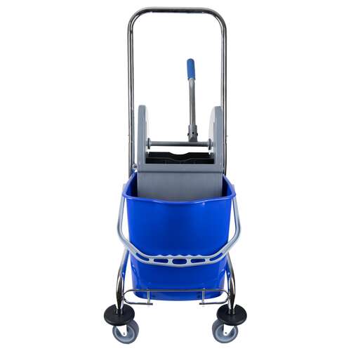  Одноведерная металлическая тележка с отжимом и корзинкой под химию nv 23 л nv-11123 | Одноведерные тележки