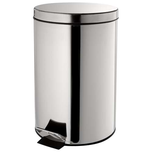  Урна мусорная с педалью nv 12 л хром nv-bin12l | Урны-пепельницы