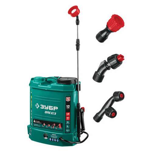  Опрыскиватель аккумуляторный зубр опс-12, 12 л бак, 3,2 л/мин, 12 в, 8 а*ч, опс-12 | Опрыскиватели для растений