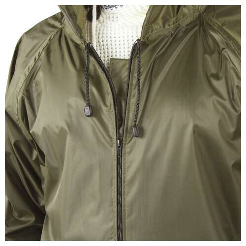  Дождевик-плащ цвета хаки на молнии многоразовый с пвх-покрытием, размер 60-62 (xxxl), рост 170-176, грандмастер, 610849 | Непромокаемые плащи и куртки