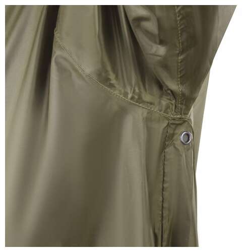  Дождевик-плащ цвета хаки на молнии многоразовый с пвх-покрытием, размер 56-58 (xxl), рост 170-176, грандмастер, 610848 | Непромокаемые плащи и куртки