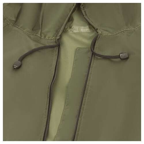  Дождевик-плащ цвета хаки на молнии многоразовый с пвх-покрытием, размер 56-58 (xxl), рост 170-176, грандмастер, 610848 | Непромокаемые плащи и куртки