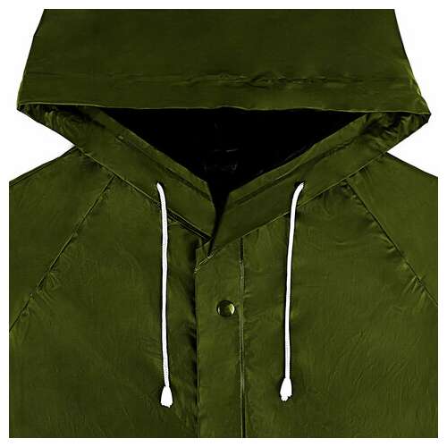  Дождевик-плащ хаки на кнопках виниловый сверхпрочный, размер 50-56, рост 170-185, грандмастер, 610937 | Непромокаемые плащи и куртки