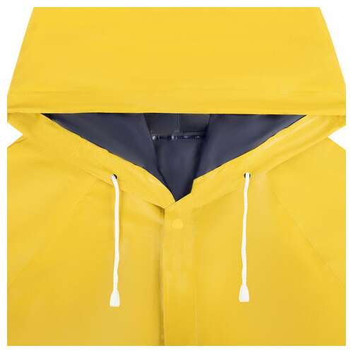  Дождевик-куртка желтая на кнопках с карманами, виниловая, размер 50-56, рост 170-185, грандмастер, 610939 | Непромокаемые плащи и куртки