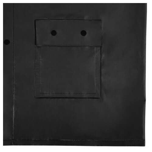  Дождевик-куртка чёрная на кнопках с карманами, виниловая, размер 50-56, рост 170-185, грандмастер, 610942 | Непромокаемые плащи и куртки