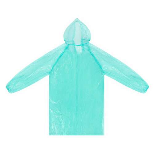  Дождевик-плащ зеленый на кнопках полиэтиленовый, универсальный размер 120х80 см, shamaani (шамаани), 610930 | Непромокаемые плащи и куртки