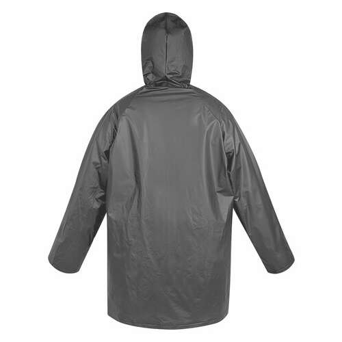  Дождевик-куртка чёрная на кнопках с карманами, виниловая, размер 50-56, рост 170-185, грандмастер, 610942 | Непромокаемые плащи и куртки