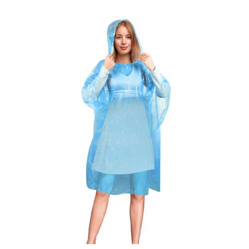  Дождевик-пончо синий полиэтиленовый, универсальный размер, shamaani (шамаани), 610940 | Непромокаемые плащи и куртки