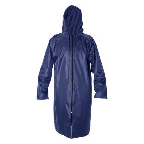  Дождевик-плащ синий на молнии многоразовый с пвх-покрытием, размер 56-58 (xxl), рост 170-176, грандмастер, 610867 | Непромокаемые плащи и куртки