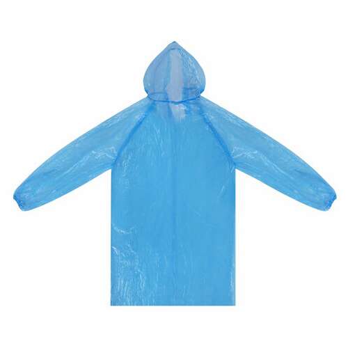  Дождевик-плащ синий на кнопках полиэтиленовый, универсальный размер 120x80 см, shamaani (шамаани), 610929 | Непромокаемые плащи и куртки