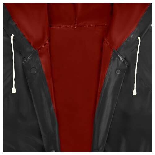  Дождевик-куртка чёрная на кнопках с карманами, виниловая, размер 50-56, рост 170-185, грандмастер, 610942 | Непромокаемые плащи и куртки