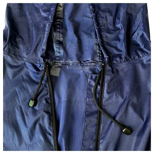  Дождевик-плащ синий на молнии многоразовый с пвх-покрытием, размер 56-58 (xxl), рост 170-176, грандмастер, 610867 | Непромокаемые плащи и куртки