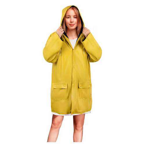  Дождевик-куртка желтая на кнопках с карманами, виниловая, размер 50-56, рост 170-185, грандмастер, 610939 | Непромокаемые плащи и куртки