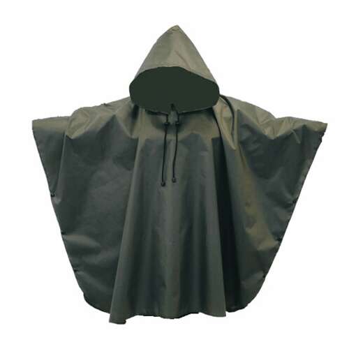  Дождевик-пончо хаки на кнопках многоразовый с пвх покрытием и мешком для хранения грандмастер, 610882 | Непромокаемые плащи и куртки