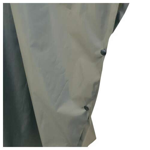  Дождевик-пончо хаки на кнопках многоразовый с пвх покрытием и мешком для хранения грандмастер, 610882 | Непромокаемые плащи и куртки