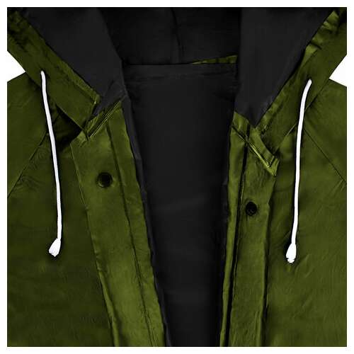  Дождевик-плащ хаки на кнопках виниловый сверхпрочный, размер 50-56, рост 170-185, грандмастер, 610937 | Непромокаемые плащи и куртки