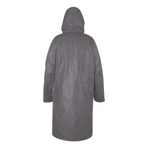  Дождевик плащ серый на кнопках, eva, многоразовый прочный, чехол в комплекте, универсальный размер, shamaani (шамаани), 610936 | Непромокаемые плащи и куртки